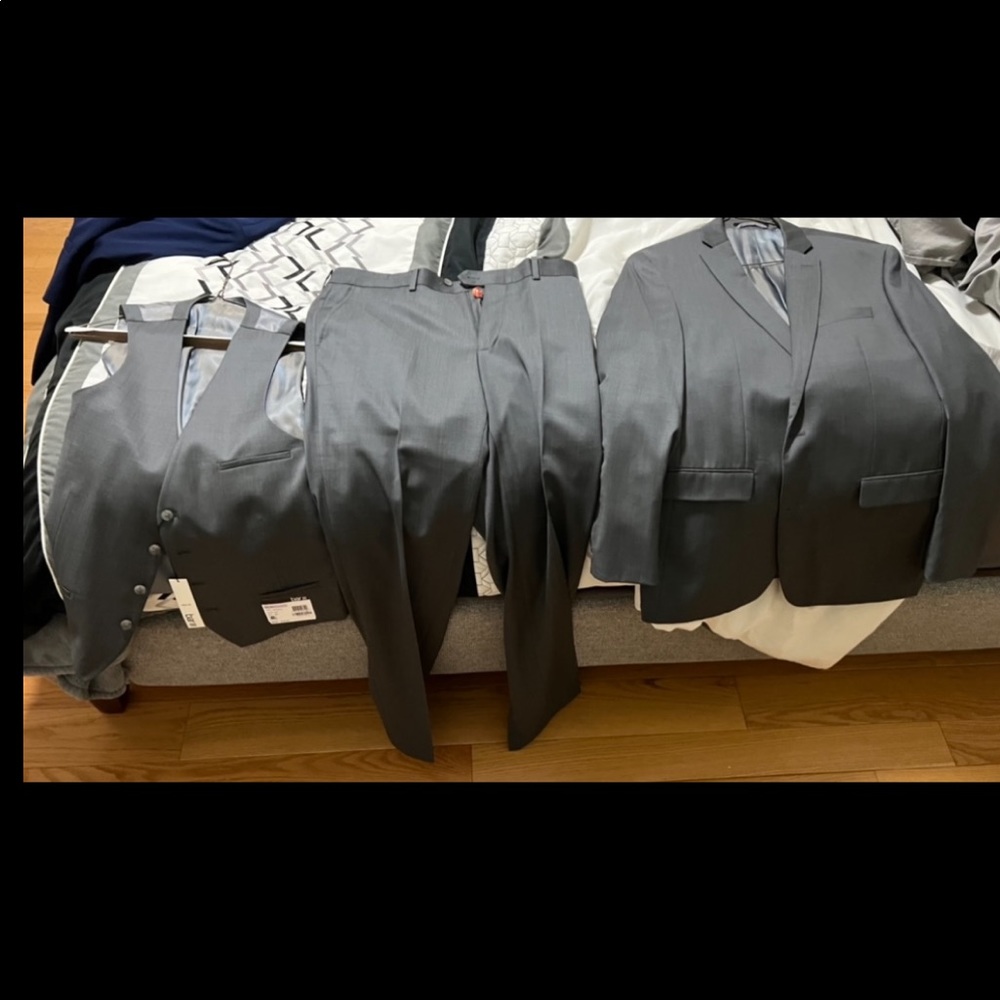 Gray full suit